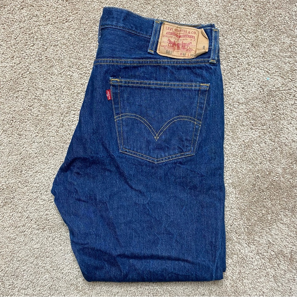 Levi’s 501 Straight Fit Denim Blue Jeans